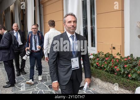 Como, Italien. September 2024. Nella foto Gianluca Gabri CEO Banca SistemaComo - Italia - Cronaca - Economia - Politica Venerdì, 06 Settembre, 2024 (Foto di Marco Ottico/Lapresse) 50. Ausgabe des Ambrosetti-Jahresforums in Cernobbio 2024 - erster Tag Como, Italien - Nachrichten - Wirtschaft - politischer Freitag, 06 September 2024 (Foto von Marco Ottico/Lapresse) Credit: LaPresse/Alamy Live News Stockfoto