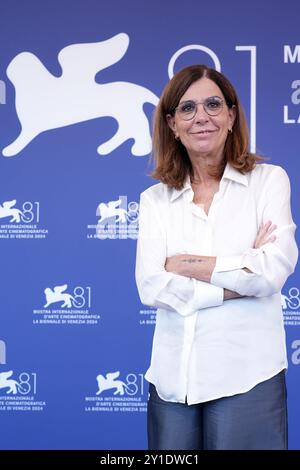 Venedig, Italien. September 2024. Francesca Comencini nimmt am 81. Internationalen Filmfestival Venedig am 6. September 2024 in Venedig Teil. (Foto: Gian Mattia D'Alberto/LaPresse) Credit: LaPresse/Alamy Live News Stockfoto