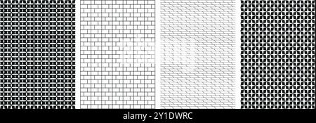 Nahtloser Geometrischer Abstrakter Vektormuster Hintergrund, Einzigartige Farbbare Nahtlose Vektormuster Set. Stock Vektor