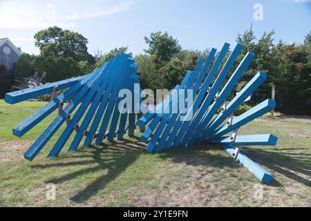 Kunst auf dem Gelände des Cape Cod Museum of Art in Dennis, Massachusetts. Stockfoto