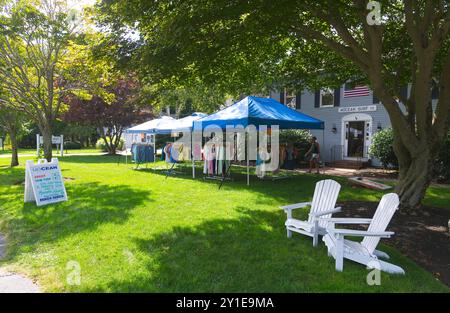 Einzelhandelsverkauf im Freien in Dennis, Village, Massachusetts auf Cape Cod. Stockfoto