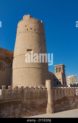 Ajman Fort und Ajman Museum in Ajman, Vereinigte Arabische Emirate. Stockfoto