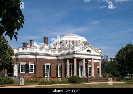 Thomas Jeffersons Haus, Monticello, Charlottesville, Virginia, USA Stockfoto