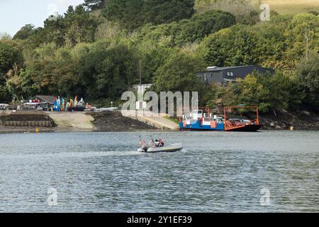 Fowey Harbour Fähre Stockfoto