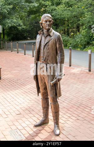 Statue von Thomas Jefferson in Monticello Stockfoto