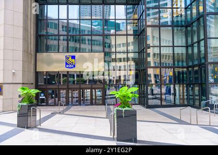 Royal Bank Plaza, Gebäudeeingang, Toronto, Kanada Stockfoto