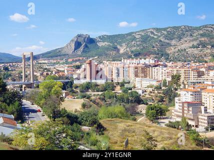 Übersicht. Alcoy, Provinz Alicante, Comunidad Valenciana, Spanien. Stockfoto