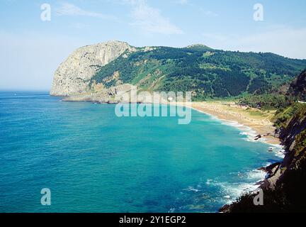 Laga Beach. Naturschutzgebiet Urdaibai, Provinz Vizcaya, Baskenland, Spanien. Stockfoto