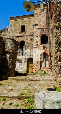 Geisterdorf Rabatana, Tursi, Matera, Basilicata, Italien Stockfoto