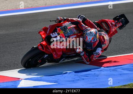 Misano Adriatico, Italien. September 2024. Pedro ACOSTA (SPA) - Red Bull GASGAS Tech3 in Runde 6 während des Trainings der MotoGP Gran Premio Red Bull di San Marino 2024 in Misano Adriatico (Italien), 13. Runde der MotoGP Weltmeisterschaft 2024. Quelle: Riccardo Righetti/Alamy Live News Stockfoto