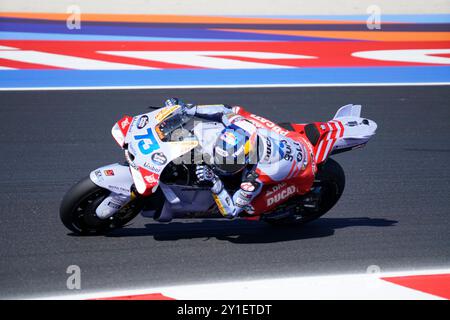 Foto Alessandro La Rocca/LaPresse06-09-2024, Sport-Motociclismo-Motomondiale 2024 Gran Premio Gran Premio Red Bull di San Marino e della Riviera di Rimini - Misano World Circuit Marco Simoncelli - nella Foto: Alex Marquez -Ducati -Gresini Foto Alessandro La Rocca/ Credit: LaPresse/Alamy Live News Stockfoto