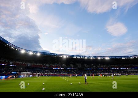 Parigi, Frankreich. September 2024. Überblick über das Stadion Parc des Princes während des Fußballspiels der UEFA Nations League 24-25 zwischen Frankreich und Italien (Gruppe B) im Parc des Princes, Paris, Frankreich - 6. September 2024. Sport - Fußball . (Foto: Fabio Ferrari/LaPresse) Credit: LaPresse/Alamy Live News Stockfoto