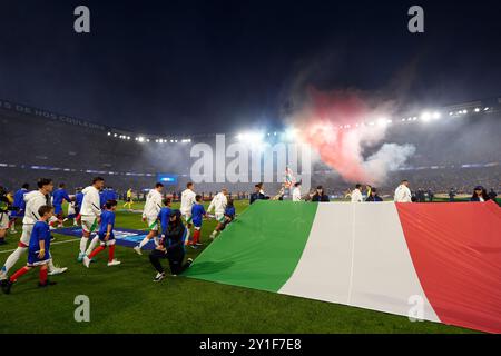 Parigi, Frankreich. September 2024. Vorspiel während des Fußballspiels der UEFA Nations League 24-25 zwischen Frankreich und Italien (Gruppe B) im Parc des Princes, Paris, Frankreich - 6. September 2024. Sport - Fußball . (Foto: Fabio Ferrari/LaPresse) Credit: LaPresse/Alamy Live News Stockfoto