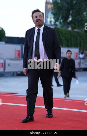 Venedig, Italien. September 2024. Christian de Sica, Silvia Verdone nimmt am 6. September 2024 am Nuovo IMAE Award Red Carpet auf dem 81. Internationalen Filmfestival von Venedig in Venedig Teil. (Foto: Gian Mattia D'Alberto/LaPresse) Credit: LaPresse/Alamy Live News Stockfoto