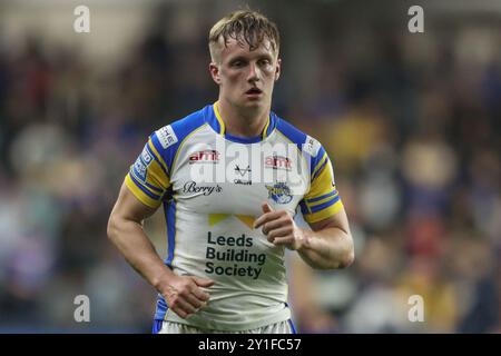 Leeds, Großbritannien. September 2024. Alfie Edgell von Leeds Rhinos während des Spiels der Betfred Super League Runde 25 Leeds Rhinos gegen Hull FC im Headingley Stadium, Leeds, Vereinigtes Königreich, 6. September 2024 (Foto: Alfie Cosgrove/News Images) in Leeds, Vereinigtes Königreich am 6. September 2024. (Foto: Alfie Cosgrove/News Images/SIPA USA) Credit: SIPA USA/Alamy Live News Stockfoto