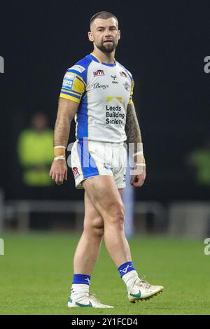 Leeds, Großbritannien. September 2024. James Bentley von Leeds Rhinos während des Spiels Leeds Rhinos gegen Hull FC in der Betfred Super League am 6. September 2024 (Foto: Alfie Cosgrove/News Images) in Leeds, Großbritannien am 6. September 2024. (Foto: Alfie Cosgrove/News Images/SIPA USA) Credit: SIPA USA/Alamy Live News Stockfoto