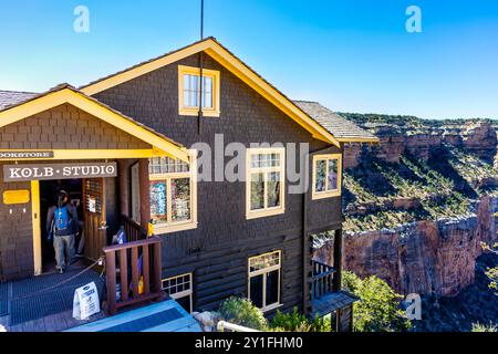 KOLB Studio, Heimat der Kolb Brothers aus viktorianischer Zeit, heute Galerie, Grand Canyon Village, South Rim, Arizona, USA Stockfoto