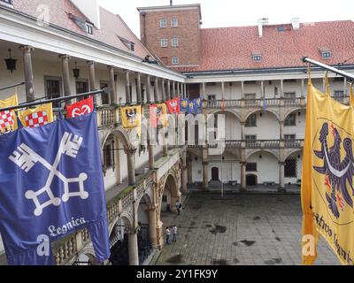 Innenhof von Schloss Brzeg Polen Stockfoto