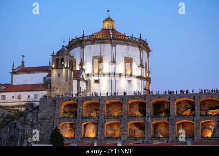 Blick auf das Kloster Serra do Pilar in Vila Nova de Gaia, Porto, Portugal Stockfoto