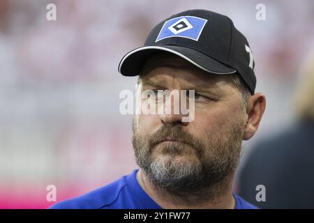 Steffen Baumgart (Hamburger SV, #Chef-Trainer), 2. Bundesliga, 1. FC Köln, Hamburger SV am 08/2024 im RheinEnergieStadion Köln. Stockfoto