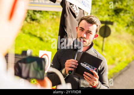 Morzine, Frankreich. September 2024. BARRE Pierre, Equipe live, Porträt während der Rallye Mont-Blanc Morzine 2024, 6. Runde des Championnat de France des Rallyes 2024, vom 6. Bis 9. September in Morzine, Frankreich - Foto Bastien Roux/DPPI Credit: DPPI Media/Alamy Live News Stockfoto