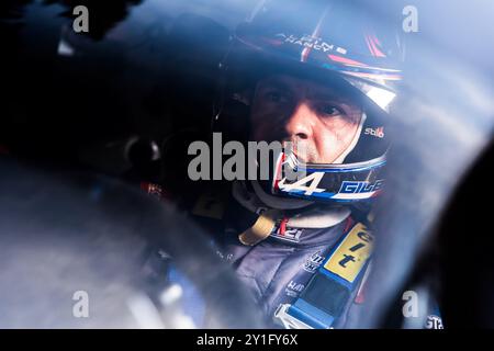 Morzine, Frankreich. September 2024. GILBERT Quentin, GUIEU Christopher, Alpine A110 GT, Porträt während der Rallye Mont-Blanc Morzine 2024, 6. Runde des Championnat de France des Rallyes 2024, vom 6. Bis 9. September in Morzine, Frankreich - Foto Bastien Roux/DPPI Credit: DPPI Media/Alamy Live News Stockfoto