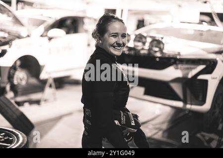 Morzine, Frankreich. September 2024. HERAIL Benjamin, BONNEMORT Emma, Renault Clio Rally5, Porträt während der Rallye Mont-Blanc Morzine 2024, 6. Runde des Championnat de France des Rallyes 2024, vom 6. Bis 9. September in Morzine, Frankreich - Foto Bastien Roux/DPPI Credit: DPPI Media/Alamy Live News Stockfoto