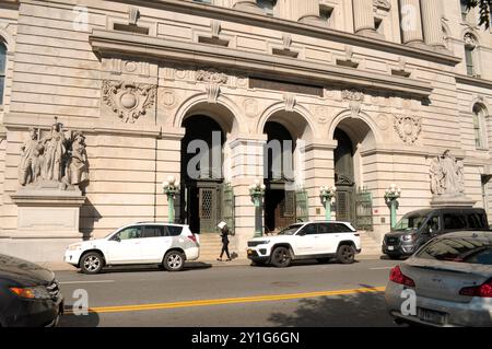 New York, Usa. September 2024. Das New York County Surrogate's Court befindet sich in Downtown Manhattan, New York City. Quelle: SOPA Images Limited/Alamy Live News Stockfoto