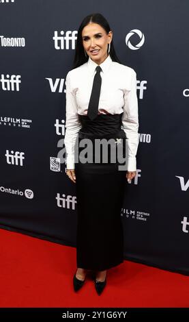 Toronto, Kanada. September 2024. Demi Moore kam bei der Premiere von „The Substance“ während des Toronto International Film Festivals 2024, das am 5. September 2024 im Royal Alexandra Theatre in Toronto stattfand © JPA/AFF-USA.com Credit: AFF/Alamy Live News Stockfoto