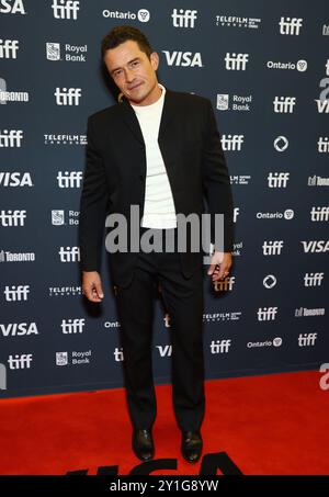 Toronto, Kanada. September 2024. Orlando Bloom kam bei der Premiere von „The Cut“ während des Toronto International Film Festivals 2024 am 5. September 2024 im Princess of Wales Theatre in Toronto, Kanada © JPA/AFF-USA.com Credit: AFF/Alamy Live News Stockfoto