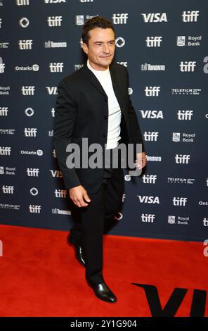 Toronto, Kanada. September 2024. Orlando Bloom kam bei der Premiere von „The Cut“ während des Toronto International Film Festivals 2024 am 5. September 2024 im Princess of Wales Theatre in Toronto, Kanada © JPA/AFF-USA.com Credit: AFF/Alamy Live News Stockfoto