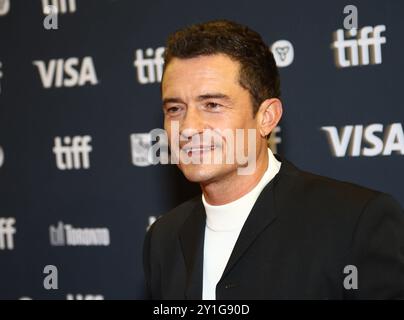Toronto, Kanada. September 2024. Orlando Bloom kam bei der Premiere von „The Cut“ während des Toronto International Film Festivals 2024 am 5. September 2024 im Princess of Wales Theatre in Toronto, Kanada © JPA/AFF-USA.com Credit: AFF/Alamy Live News Stockfoto
