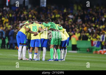 6. September 2024, Curitiba, Paran'', Brasilien: QUALIFIKATION ZUR WELTMEISTERSCHAFT 2026/BRASILIEN X ECUADOR - SPORT - brasilianische Spieler während eines Qualifikationsspiels für die Weltmeisterschaft 2026 im Couto Pereira Stadium in Curitiba am Freitag (6). Foto: Geraldo Bubniak/AGB (Credit Image: © Geraldo Bubniak/ZUMA Press Wire) NUR REDAKTIONELLE VERWENDUNG! Nicht für kommerzielle ZWECKE! Quelle: ZUMA Press, Inc./Alamy Live News Stockfoto