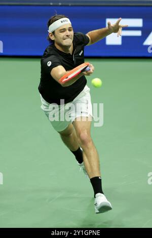 New York, Etats Unis. September 2024. Taylor Fritz aus den USA am 12. Tag des Grand Slam-Tennisturniers 2024 am 6. September 2024 im USTA Billie Jean King National Tennis Center in New York, USA - Foto Jean Catuffe/DPPI Credit: DPPI Media/Alamy Live News Stockfoto