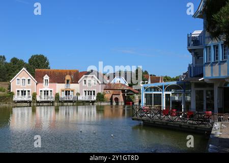 Restaurant L'Onagre, Place Centrale, Belle Dune, Promenade du Marquenterre, Fort Mahon Plage, Côte Picarde, Somme, Hauts de France, Frankreich, Europa Stockfoto