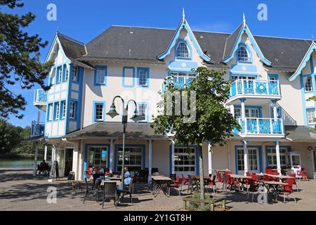 Restaurant L'Onagre, Place Centrale, Belle Dune, Promenade du Marquenterre, Fort Mahon Plage, Côte Picarde, Somme, Hauts de France, Frankreich, Europa Stockfoto