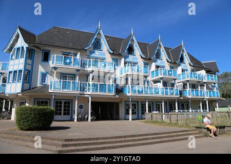 Kinderclubs, Place Centrale, Belle Dune, Promenade du Marquenterre, Fort Mahon Plage, Côte Picarde, Somme, Hauts de France, Frankreich, Europa Stockfoto