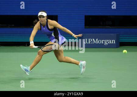 New York, Etats Unis. September 2024. Jessica Pegula aus den USA am 11. Tag des Grand Slam-Tennisturniers 2024 am 5. September 2024 im USTA Billie Jean King National Tennis Center in New York, USA – Foto Jean Catuffe/DPPI Credit: DPPI Media/Alamy Live News Stockfoto