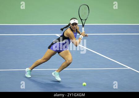 New York, Etats Unis. September 2024. Jessica Pegula aus den USA am 11. Tag des Grand Slam-Tennisturniers 2024 am 5. September 2024 im USTA Billie Jean King National Tennis Center in New York, USA – Foto Jean Catuffe/DPPI Credit: DPPI Media/Alamy Live News Stockfoto