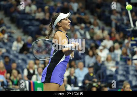 New York, Etats Unis. September 2024. Jessica Pegula aus den USA am 11. Tag des Grand Slam-Tennisturniers 2024 am 5. September 2024 im USTA Billie Jean King National Tennis Center in New York, USA – Foto Jean Catuffe/DPPI Credit: DPPI Media/Alamy Live News Stockfoto