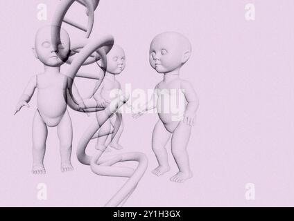 Designer Babys, konzeptionelle Illustration. Stockfoto