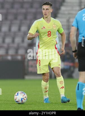 . Qualifikation zur UEFA-U21-Meisterschaft Schottland gegen Spanien. , . Befiat Turrientes aus Spanien U21 Credit: eric mccowat/Alamy Live News Stockfoto