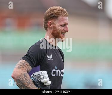 Ben Stokes of England während des 3. Rothesay Test Match Day Two England gegen Sri Lanka im Kia Oval, London, Großbritannien, 7. September 2024 (Foto: Mark Cosgrove/News Images) Stockfoto