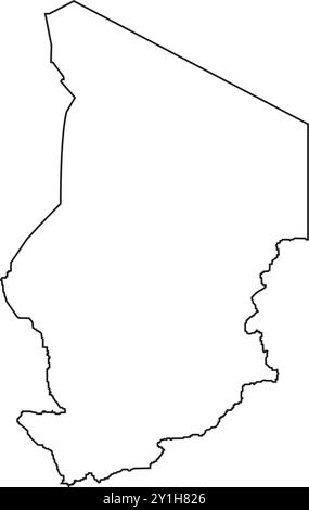 Chad-Kartensymbol, Illustrationselemente Stock Vektor