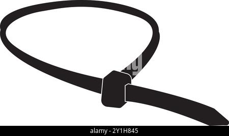 Kabelbinder-Symbol mit Illustrationselementen Stock Vektor