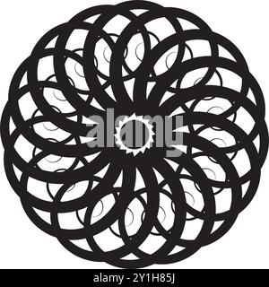 Spirograph Vektorelement Illustration Hintergrund Design Stock Vektor