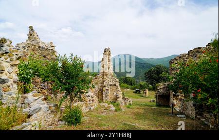 Altes Campomaggiore, Geisterdorf, Potenza, Basilicata, Italien Stockfoto