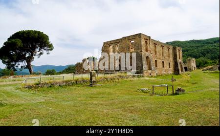 Altes Campomaggiore, Geisterdorf, Potenza, Basilicata, Italien Stockfoto