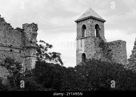 Altes Campomaggiore, Geisterdorf, Potenza, Basilicata, Italien Stockfoto