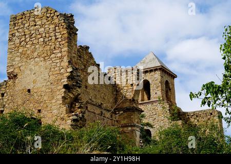 Altes Campomaggiore, Geisterdorf, Potenza, Basilicata, Italien Stockfoto